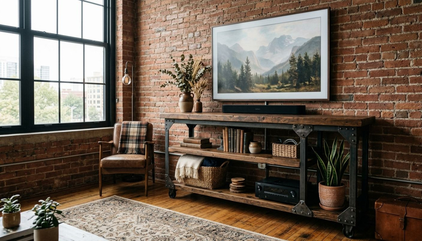 Comment un meuble TV style industriel optimise-t-il l'espace ?